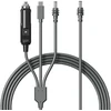 Hugener 3 viename Starlink Mini maitinimo kabelis 3m, kelių prievadų maitinimo kabelis su Usb Type-c, automobilinio įkroviklio adapteriu ir Dc prievadu, skirtas Starlink Mini