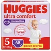 Huggies Ultra Comfort kelnaitės sauskelnės 5 dydis (12-17kg) 68 vnt.