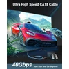 Hugin Cat 8 Lan kabelis 2 m, plokščias, 40 Gbps, 2000 Mhz, Rj45