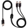 Huhanggod daugiafunkcis Usb C skirstytuvas, 3 viename Type C įkrovimo laidas, Usb C į 3 Usb C prievadus, Type C kištukas į 3 kištukus duomenų įkrovimo laidas mobiliesiems telefonams/android 1.5 m (2 Typec)