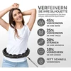 Hula lankas suaugusiems svorio metimui ir masažui, 24 dalių hula lankas svorio metimui, treniruoja klubus, kojas, sėdmenis, niekada nenukrentantis hoopie, hula lankas su svorio kamuoliu įsk.