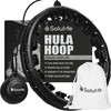 Hula lankas suaugusiems svorio metimui ir masažui, 24 dalių hula lankas svorio metimui, treniruoja klubus, kojas, sėdmenis, niekada nenukrentantis hoopie, hula lankas su svorio kamuoliu įsk.