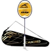 Hundred Glory Limited Edition badmintono raketė su stygomis, unisex, medžiaga: anglies pluoštas, su pilnu raketės dėklu