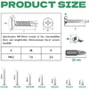 Hxjdam rinkinys, 180 vnt. savaime gręžiančių varžtų, M4.2 x 32 mm, savaime įsisriegiantys varžtai, nerūdijantis plienas, įleidžiama galvutė, Phillips varžtai, metaliniai varžtai su grąžtu
