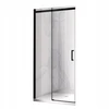 Hydrosan Kz09d juodos spalvos dušo durys nišai 125-130 cm 8 mm