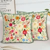 Hzykdwd 2 dalių gėlių rašto 50 x 50 cm boho gėlių vintažiniai dekoratyviniai pagalvėlių užvalkalai 50 x 50 cm dvipusiai atspausdinti namų sofai svetainei miegamajam žalia
