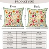 Hzykdwd 2 dalių gėlių rašto 50 x 50 cm boho gėlių vintažiniai dekoratyviniai pagalvėlių užvalkalai 50 x 50 cm dvipusiai atspausdinti namų sofai svetainei miegamajam žalia