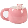 I-total® - Keramikinis puodelis su gyvūno motyvu ant krašto arbatai ar kavai (piggy) 450 ml