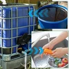 Ibc dangtelio filtras, nailoninis dangtelis su filtru, plaunamas, 163 mm, ibc filtro dangtelis su lanku, dn 75, 45° bako dangtelis, vandens filtras lietaus vandens talpyklai, statinės ibc konteineris