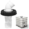 Ibc dangtelio filtras, nailoninis dangtelis su filtru, plaunamas, 163 mm, ibc filtro dangtelis su lanku, dn 75, 45° bako dangtelis, vandens filtras lietaus vandens talpyklai, statinės ibc konteineris