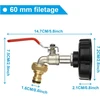 Ibc talpos čiaupas 1/2 colio, S60x6 sriegis, 2 vnt.