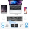 Iclever Bk10 Bluetooth klaviatūra, belaidė įkraunama su 3 Bluetooth kanalais, stabilus ryšys, itin plonas ergonomiškas dizainas, belaidė klaviatūra, skirta Ios, Android, Windows