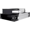 Icy Dock 5.25 colių Hot Swap Sata 2 aliuminio vidinis mobilusis rėmas, kompaktiška versija - juodas