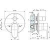 Ideal Standard A7193aa potinkinis vonios maišytuvas - dušo chromas