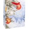 Idena 30500 -10 Dovanų maišeliai Baltas Christmas, 10 vnt., dovanų maišeliai, dydis 25 x 34 x 9 cm, popieriniai maišeliai Kalėdoms