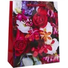Idena 90225 Dovanų maišeliai Classic Flowers, 10 vnt., dovanų maišeliai, dydis 18 x 23 x 8 cm, blizgūs popieriniai maišeliai su spalvingomis gėlėmis