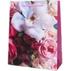 Idena 90225 Dovanų maišeliai Classic Flowers, 10 vnt., dovanų maišeliai, dydis 18 x 23 x 8 cm, blizgūs popieriniai maišeliai su spalvingomis gėlėmis