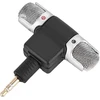 Ieron mini stereo kondensatorinis mikrofonas studijos transliavimui, paauksuotos 3.5 mm jungtys, skirtas pc, nešiojamam kompiuteriui ir kameros įrašymui