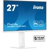 Iiyama Prolite Xub2797hsn-w2 68.5 cm 27 colių Ips Led monitorius Full Hd 100hz Hdmi Dp-in/out Daisychain Usb 3.2 Usb-c dokas 65w Lan Slim-line aukščio reguliavimas Pivot Adaptivesync baltas