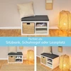 Ikea Kallax lentynos uždangalas 76 x 39 x 4 cm sėdynės pagalvėlė sėdynės pagalvėlė indaujai kaip sėdynė / patvarus užvalkalas / pilka anglis