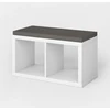 Ikea Kallax lentynos uždangalas 76 x 39 x 4 cm sėdynės pagalvėlė sėdynės pagalvėlė indaujai kaip sėdynė / patvarus užvalkalas / pilka anglis
