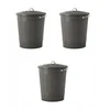 Ikea Knodd metalinis šiukšliadėžės su dangčiu, pilka, 40l (2 vnt.)