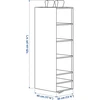 Ikea Skubb dėklas su 6 skyreliais, 35 x 45 x 125 cm, baltas