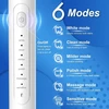 Ikery sonic dantų šepetėlis - elektrinis dantų šepetėlis su 6 valymo režimais, švaresni dantys - ipx7 sonic dantų šepetėlis usb įkroviklis suaugusiems, integruotas laikmatis su 4 užapvalintais šepetėlių galvutėmis