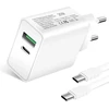 Įkroviklis Usb C 20 W, 2 prievadų greitasis įkroviklis su įkrovimo laidu, kelioninis įkroviklis suderinamas su Pd3.0