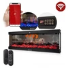 Įmontuojamas elektrinis židinys su nuotoliniu valdymu + wifi 1800w 91,4cm