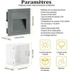 Indarun 3w Led sieninis šviestuvas, šiltai balta šviesa, Ip65 atsparus vandeniui, laiptų šviestuvas, aliuminio dekoracija, lauko apšvietimas, vidaus, 4 vnt.