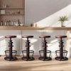 Industrialinė pasukama baro kėdė Coffee Kitchen Dining Fire Hydrant reguliuojamo aukščio medinė sėdynė