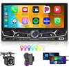 Automagnetola Inefala 2 din bluetooth automobilinis radijas su carplay android auto 6.9 colių jutikliniu ekranu palaiko bluetooth laisvų rankų įrangą/mirror link/fm radiją/usb/type-c/aux/tf/eq su atbulinės eigos kamera