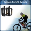 Infinauto dviračio pedalas, 9/16 colių ašies plastikiniai dviračio plokšti pedalai juodi, skirti plento, kalnų, Bmx ir Mtb dviračiams