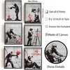 Infunly 6 dalių banksy meno paveikslų rinkinys be rėmo - drobės paveikslai sienų menas grafiti gatvės sienų meno plakatas su įkvepiančiomis citatomis - gatvės drobė svetainei miegamajam namų dekoravimui