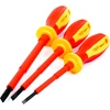 Ingdaum® 3 Vde atsuktuvų su plokščia galvute rinkinys 0,5 x 3,0 x 75 mm; 0,8 x 4,0 x 100 mm; 1,0 x 5,5 x 125 mm, izoliuoti iki 1000 V elektrikams, mechatronikams ir šaldymo technikams