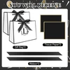 Initial Gift Bags, 2 popierinių maišelių su kaspinais + 2 dovanų popieriaus pakuotė, dovanų maišeliai su rankena, vakarėlių maišeliai, kryžminio dugno maišeliai, dovanų pakavimas gimtadieniui, vestuvėms, krikštynoms, motinos dienai (l)