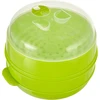 Garų puodas Innovagoods Dvigubas garintuvas Fresh, skirtas mikrobangų krosnelei, žalias, 22 x 12/17 cm