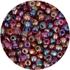 Innspiro aurora boreale violetiniai apvalūs stiklo akmenys 3.8mm 6/0 120g