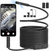 Inspekcinė kamera duo standus endoskopas telefonui ir pc 5m 8+1 led