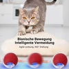 Interaktyvus elektrinis žaislinis kamuoliukas katei su 2 uodegėlėmis - įkraunamas žaislas katei savarankiškam žaidimui, trijų greičių reguliuojamas automatinis riedėjimo kamuoliukas naminėms katėms