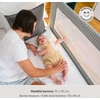 Lova Interbaby vaikiški apsauginiai varteliai sulankstomas 90 cm lovos barjeras vaikams nuo 18 mėnesių iki 5 metų, lengvas montavimas, saugus, suderinamas su ištraukiamomis lovomis | Star