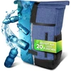 Invilus ® - rolltop kuprinė vyrams ir moterims, pagaminta iš perdirbtų plastikinių butelių | paprasta kuprinė | kuprinė nešiojamam kompiuteriui | kuprinės moterims | dienos kuprinė moterims | kuprinė į mokyklą | pasirinkite spalvą dabar
