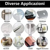 Ipea neslystantys lipdukai daiktams, nešiojamiems kompiuteriams, baldams - 100 vnt. pakuotė - pagaminta Italijoje - permatomi mini silikoniniai buferiai - nematomi padeliai - 10 x 1,5 mm