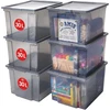 Iris, 6 dėžučių rinkinys / dėžės su dangčiu / dėžutės sukrovimui 'useful Storage Box', Usb-m, plastikas, skaidri pilka, 40 L, 42 x 36 x 26.5 cm