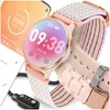 Išmanusis laikrodis damski atsparus vandeniui laikrodis pl meniu pokalbiai smart watch + 3 dirželiai