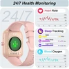 Išmanusis laikrodis moterims ir vyrams 1.96 colių hd fitneso laikrodis su telefono funkcija, išmanusis laikrodis su širdies ritmo/miego monitoriumi, fitneso sekimo žingsniamačio laikrodis, 100+ sporto režimų sportinis laikrodis ip68 atsparus vandeniui
