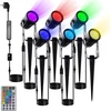 Įsmeigiami lauko LED prožektoriai Beek RGB 6 vnt., IP65