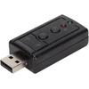 Išorinė usb garso plokštė, virtualus 7.1 kanalo stereo garso adapteris su vidiniu stiprintuvu ir 3.5 mm ausinių ir mikrofono lizdu telefonui, nešiojamam kompiuteriui, pc