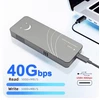 Išorinis M.2 Nvme Ssd dėklas Usb 4.0 40gbps, su Asm2464 lustu
